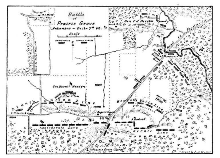 The 20th Wisconsin Infantry at the Battle of Prairie Grove, Arkansas